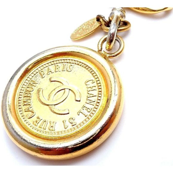 Amazing Authentic Chanel Gold Tone Draped Clasp Belt Necklace 34" - Picture 6 of 6